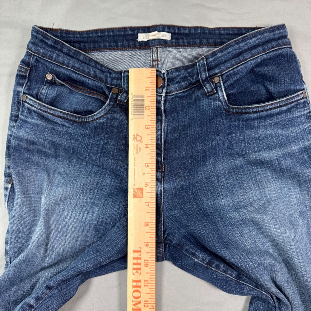 Eileen Fisher Womens Blue Straight Leg Medium Wash Denim Jeans Size 8 Classic - Picture 7 of 7